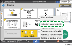 Afbeelding van bedieningspaneel