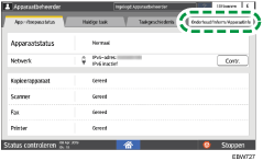 Afbeelding van bedieningspaneel