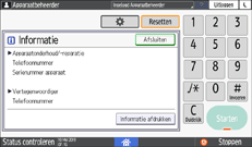 Afbeelding van bedieningspaneel