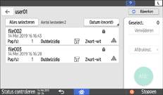 Afbeelding van bedieningspaneel