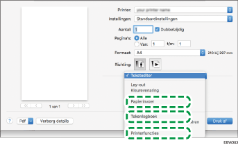 Illustratie stuurprogrammascherm