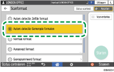 Afbeelding van bedieningspaneel