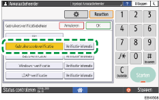 Afbeelding van bedieningspaneel