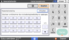 Afbeelding van bedieningspaneel