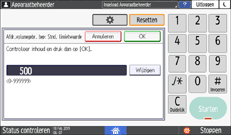 Afbeelding van bedieningspaneel