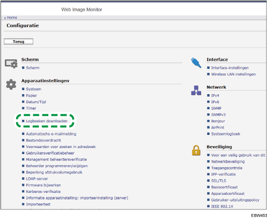 Afbeelding internetbrowserscherm