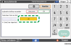 Afbeelding van bedieningspaneel