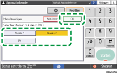 Afbeelding van bedieningspaneel