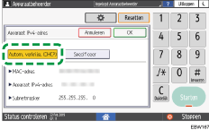 Afbeelding van bedieningspaneel