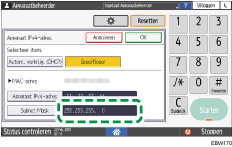 Afbeelding van bedieningspaneel