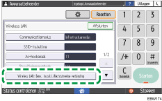 Afbeelding van bedieningspaneel