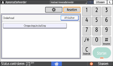Afbeelding van bedieningspaneel