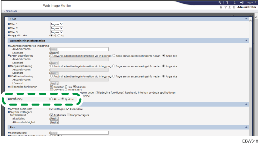 Bild av webbläsarens skärm
