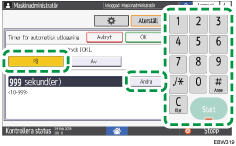 Bild på användarpanelens skärm