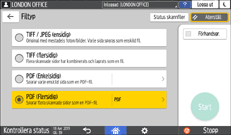 Bild på användarpanelens skärm