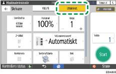 Bild på användarpanelens skärm