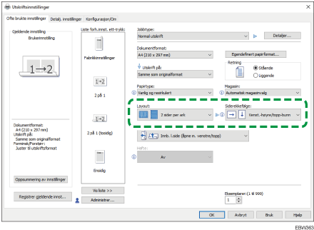 Illustrasjon av driverskjerm