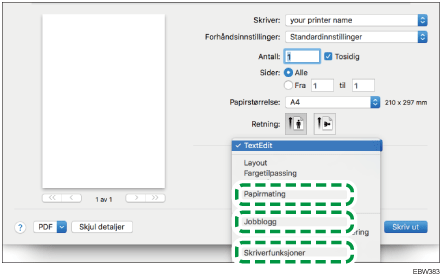 Illustrasjon av driverskjerm