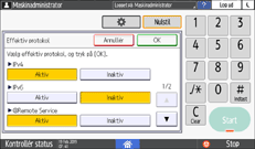 Operation panel screen illustration