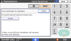 Operation panel screen illustration
