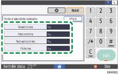 Operation panel screen illustration