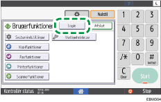Operation panel screen illustration