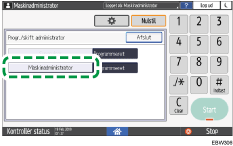 Operation panel screen illustration
