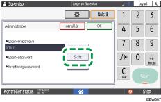 Operation panel screen illustration
