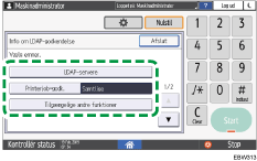 Operation panel screen illustration