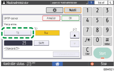 Operation panel screen illustration