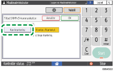 Operation panel screen illustration