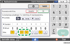 Operation panel screen illustration