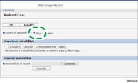 Illustration af skærmbillede i webbrowser