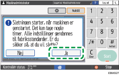 Operation panel screen illustration