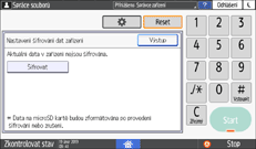 Ilustrace ovládacího panelu