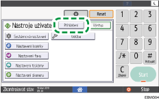 Ilustrace ovládacího panelu