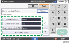 Ilustrace ovládacího panelu