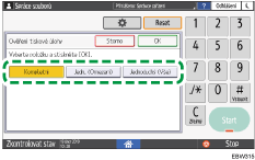 Ilustrace ovládacího panelu