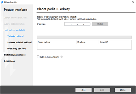 Ilustrace instalátoru ovladače