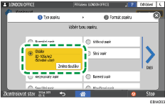 Ilustrace ovládacího panelu