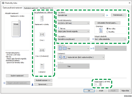Ilustrace obrazovky ovladače