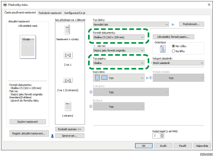 Ilustrace obrazovky ovladače