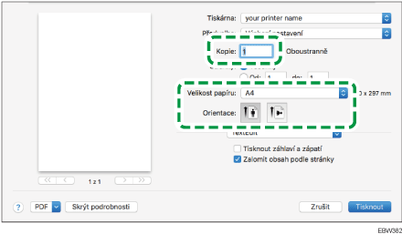 Ilustrace obrazovky ovladače