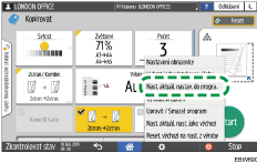 Ilustrace ovládacího panelu