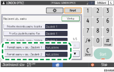 Ilustrace ovládacího panelu