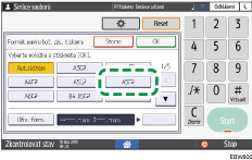 Ilustrace ovládacího panelu