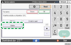 Ilustrace ovládacího panelu