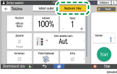Ilustrace ovládacího panelu