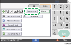 A kezelőpanel ismertetése
