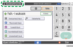 A kezelőpanel ismertetése